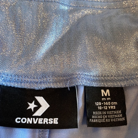 Converse Kids All Over Print Foil High-Rise Leggings in blue, size M (10-12 yrs) - Picture 5 of 6